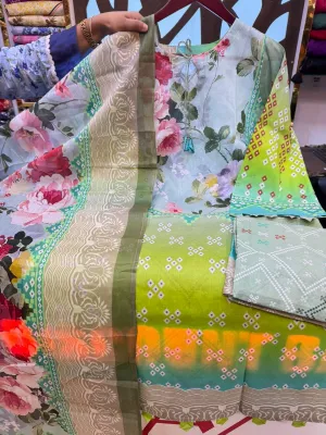 Pakistani Inspired Printed Swizz Lawn Dress